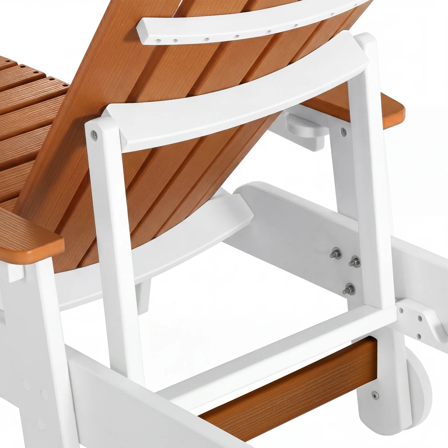 Heritage Ridge Adirondack Chaise Lounge with Arms and Wheels With Cup Holder