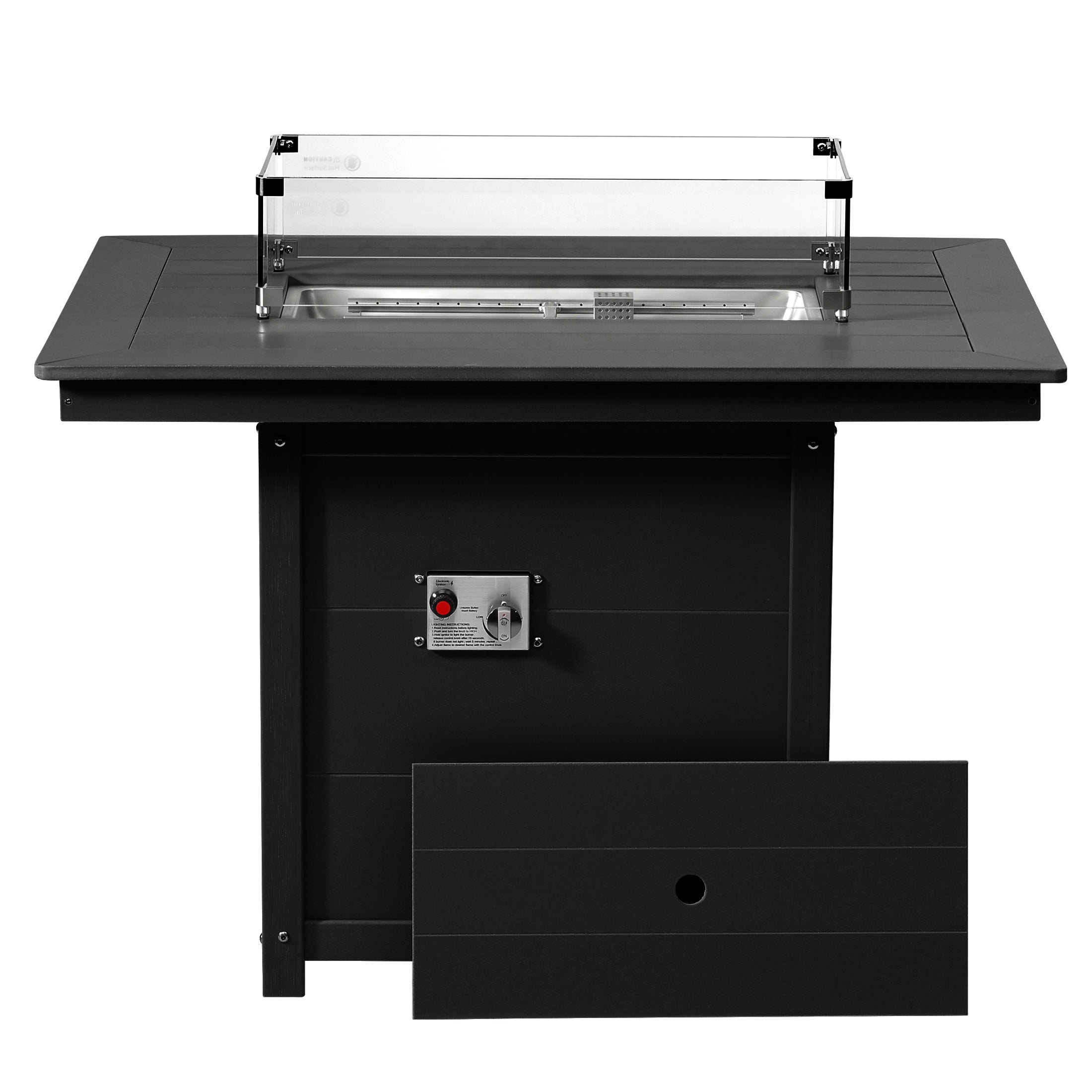 Sedona Rectangular 34" X 46" Dining Fire Pit Table