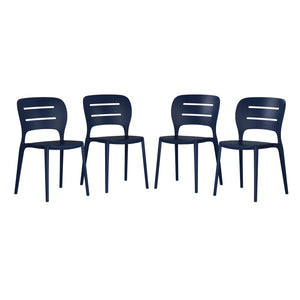 Patio Stacking Dining Side Chair (Set of 4)