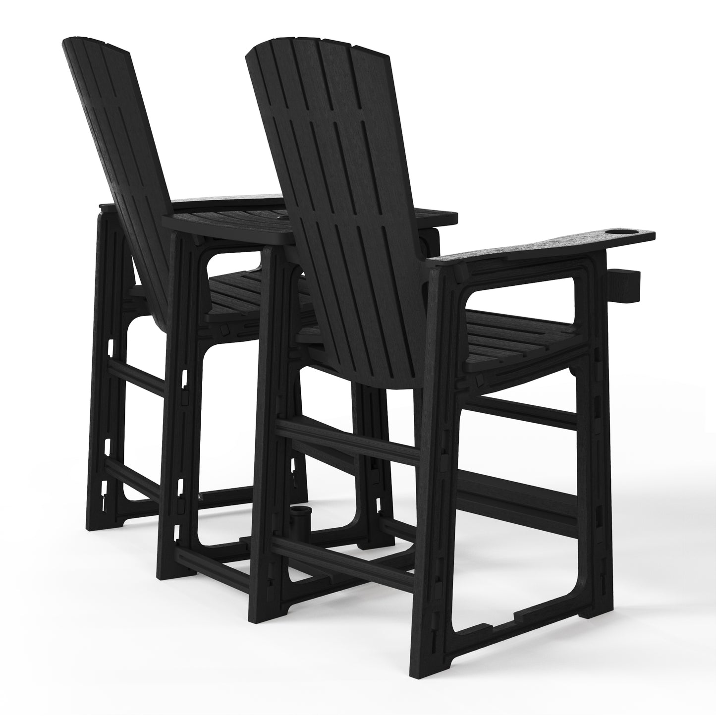 Snap’n Lock Adirondack Balcony Two-Chair Set with Connecting Wedge Table (No Tools or Hardware Required)