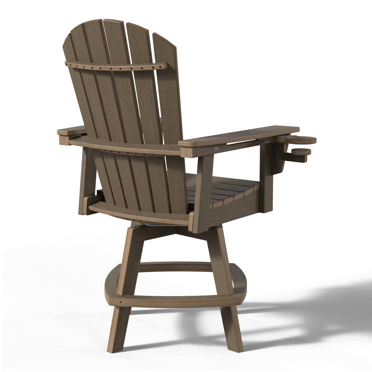 Heritage Ridge Adirondack Swivel Counter Chair With Cup Holder