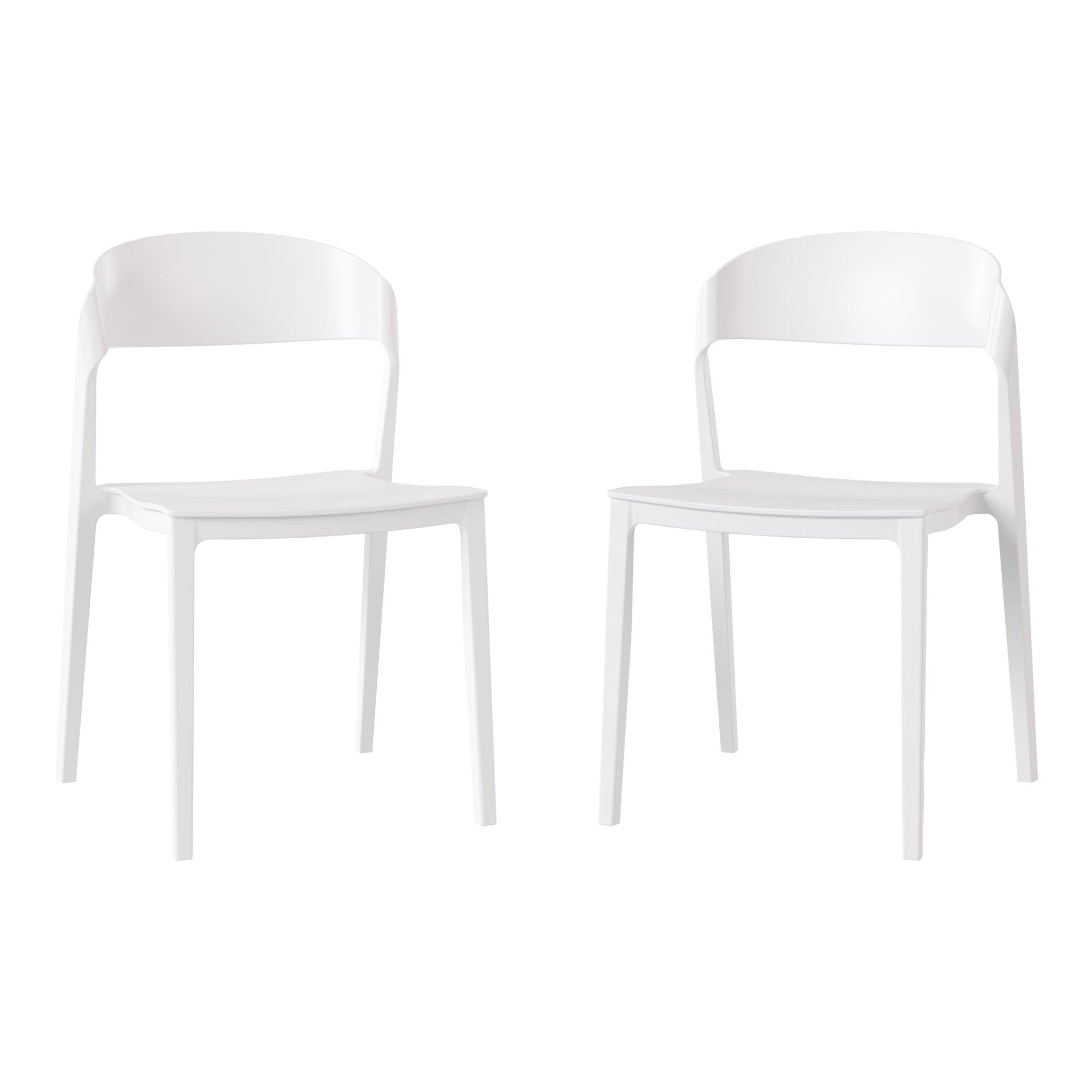 Patio Stacking Dining Side Chair (Set of 2)