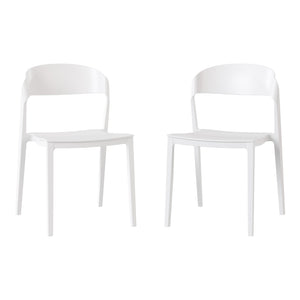 Patio Stacking Dining Side Chair (Set of 2)