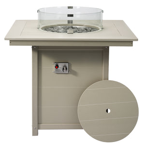 Sedona Square 42" Counter Fire Pit Table