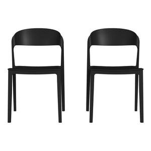 Patio Stacking Dining Side Chair (Set of 2)