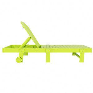 Chatham All-Weather Outdoor Adirondack Reclining Sun Lounger With Wheels