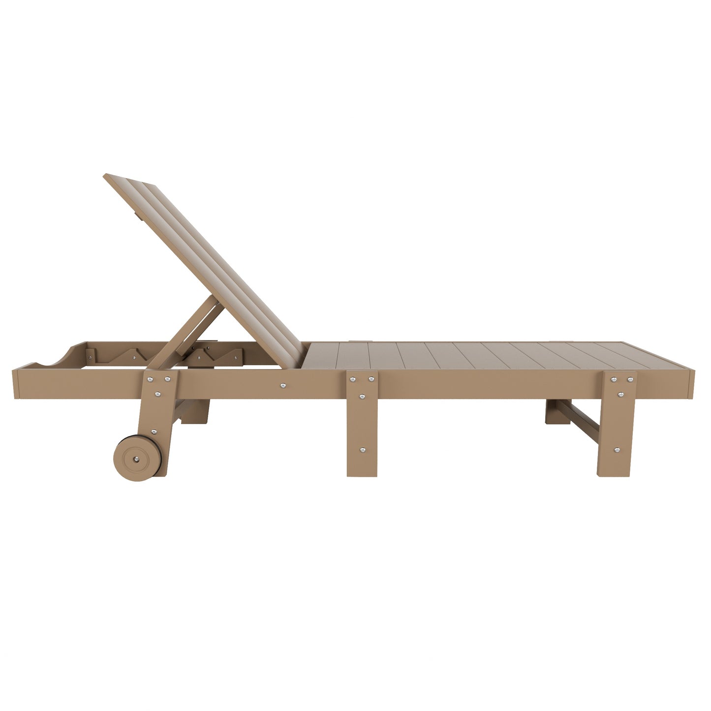 Malibu Modern All-Weather Outdoor Reclining Sun Lounger With Wheels