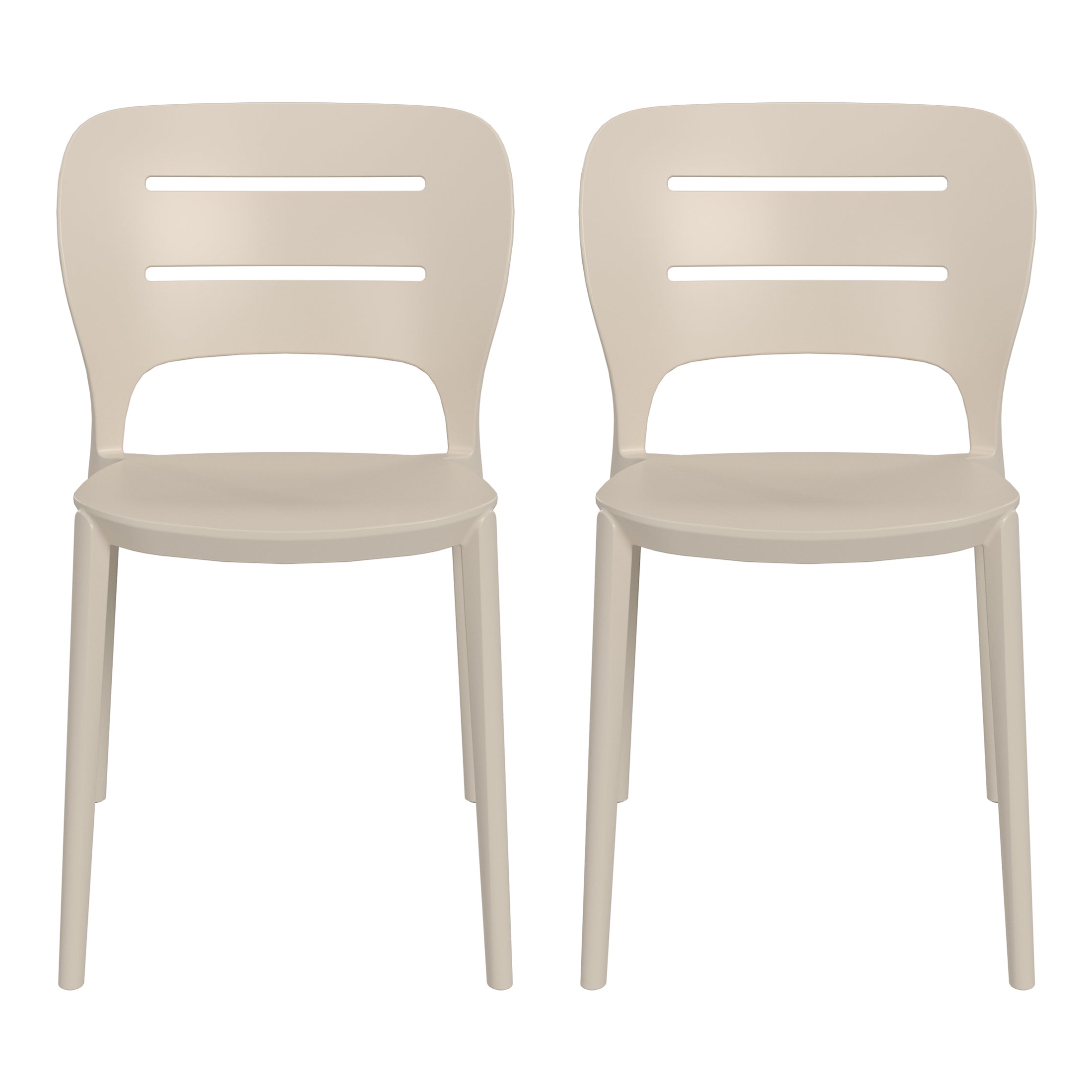 Patio Stacking Dining Side Chair (Set of 2)