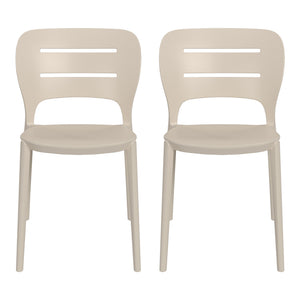 Patio Stacking Dining Side Chair (Set of 2)