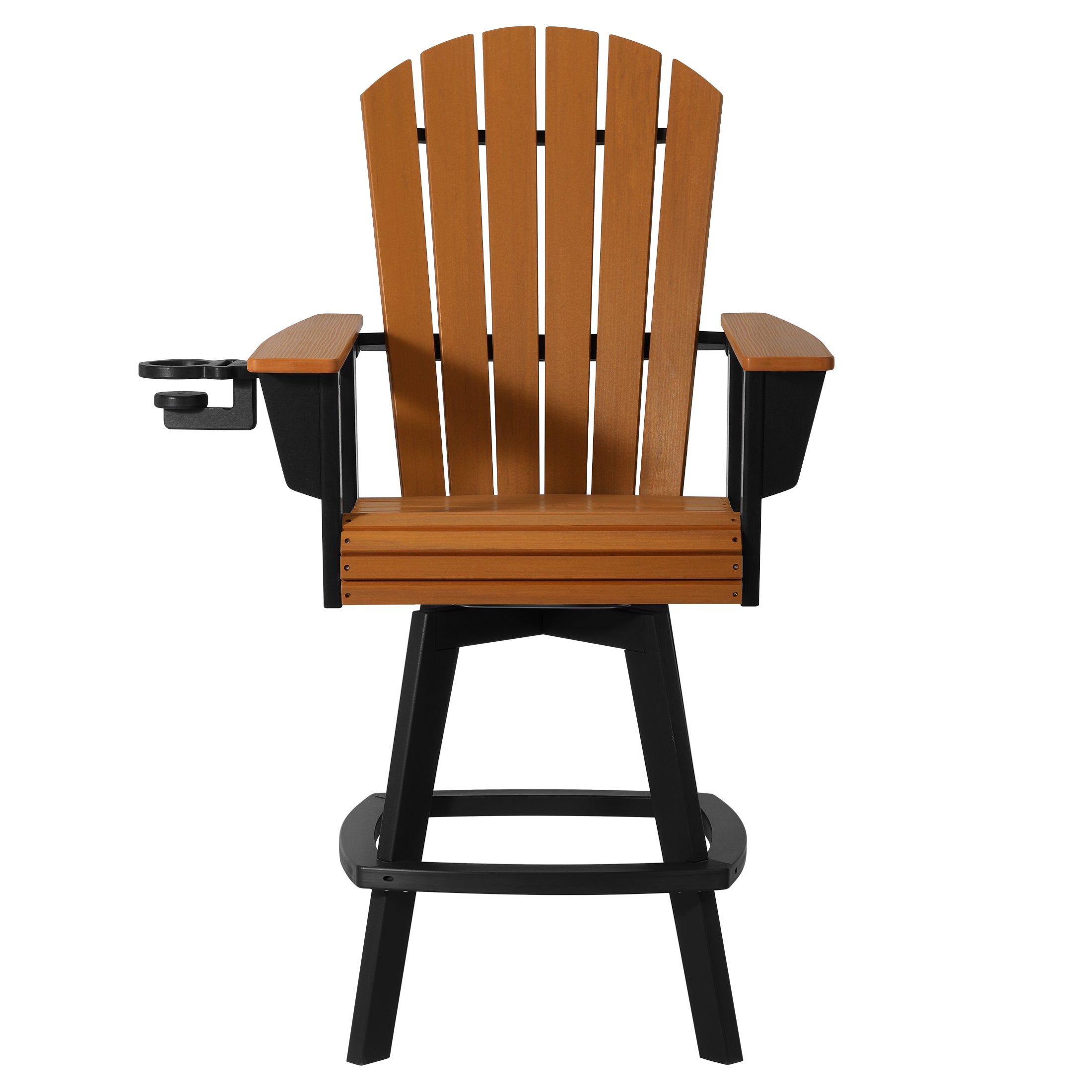 Heritage Ridge Adirondack Swivel Bar Chair With Cup Holder
