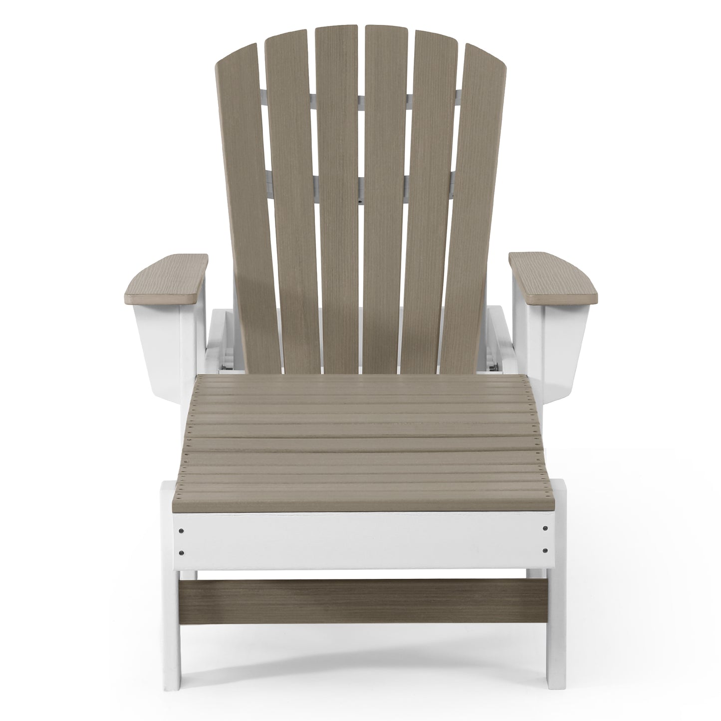 Heritage Ridge Adirondack Chaise Lounge with Arms and Wheels With Cup Holder