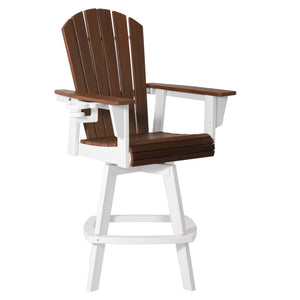 Heritage Ridge Adirondack Swivel Bar Chair With Cup Holder