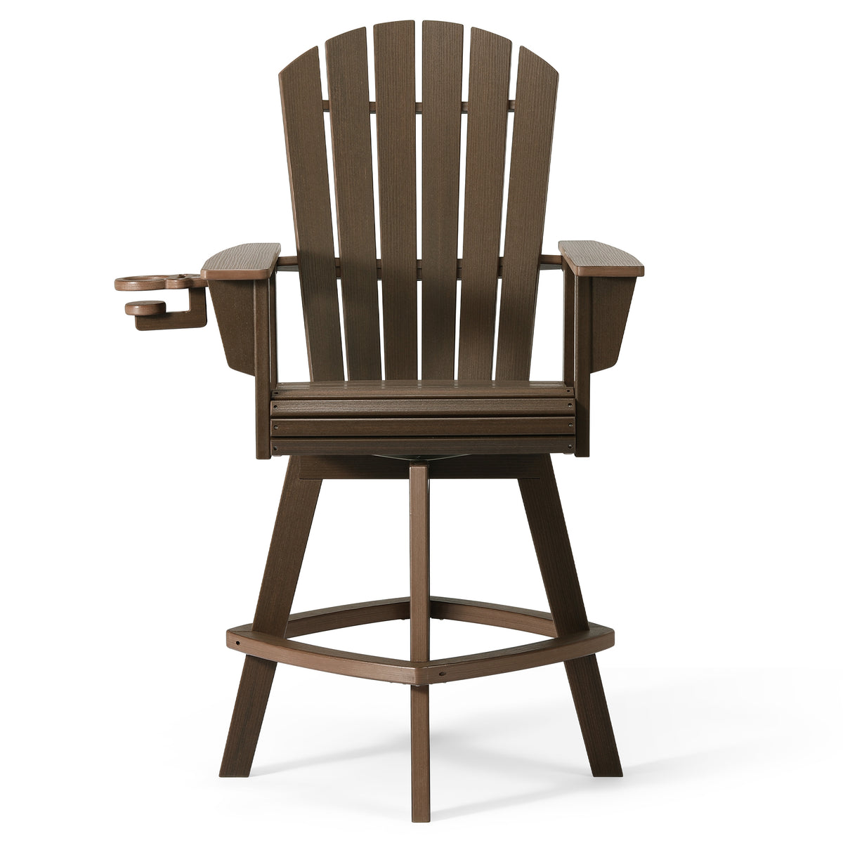 Heritage Ridge Adirondack Swivel Bar Chair With Cup Holder