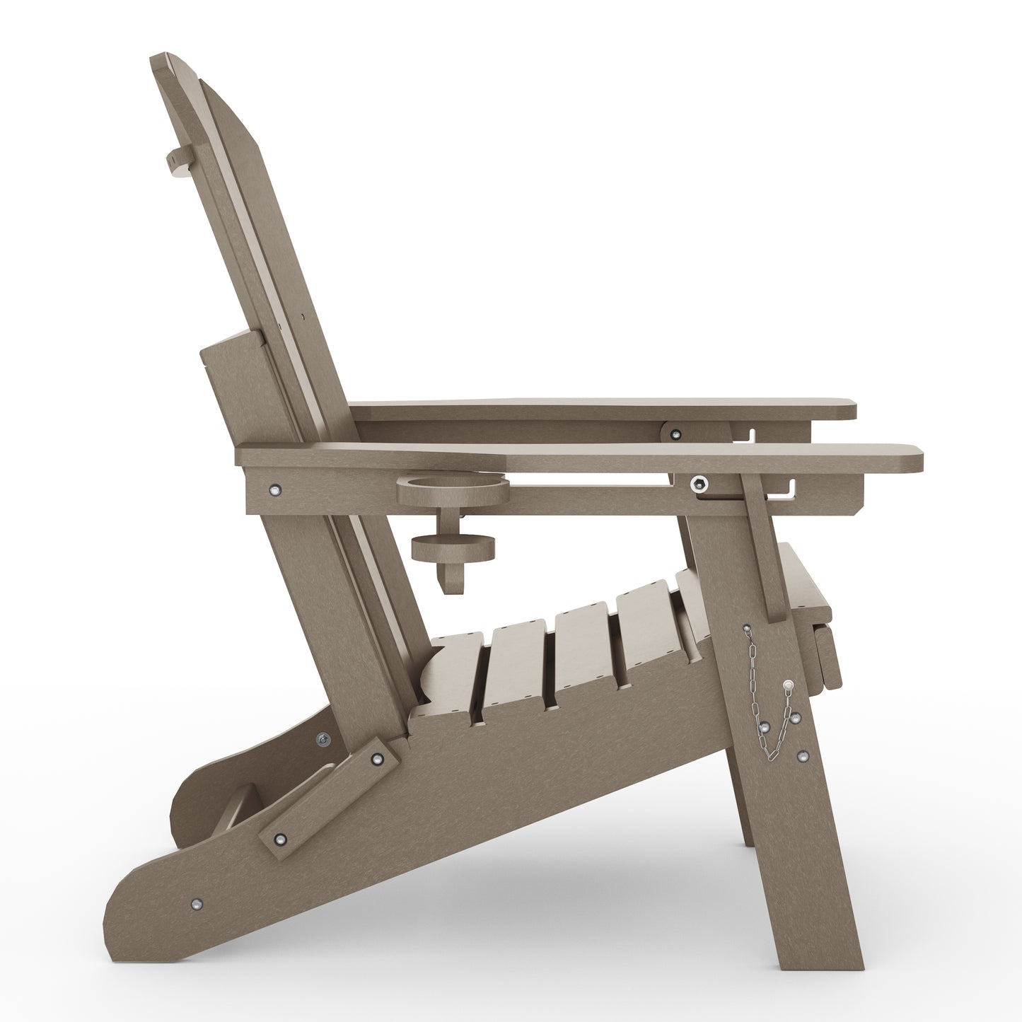 Chatham Folding Adjustable Adirondack Chair with Cup Holder and Hideaway Ottoman