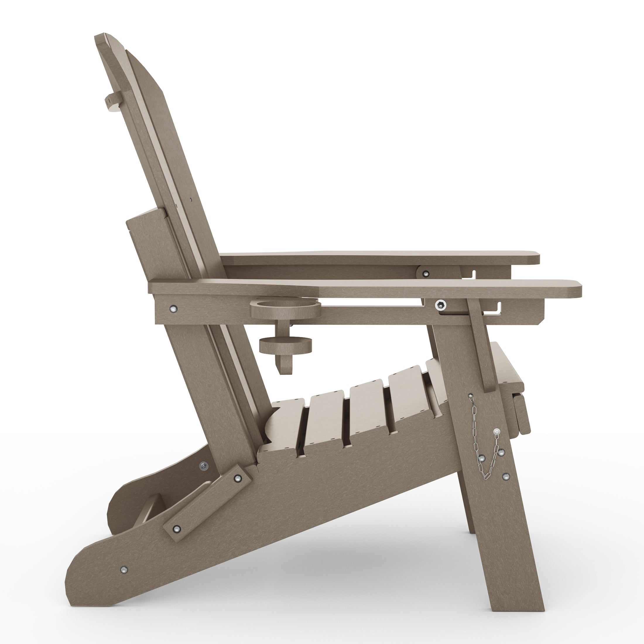 Chatham Folding Adjustable Adirondack Chair with Cup Holder and Hideaway Ottoman