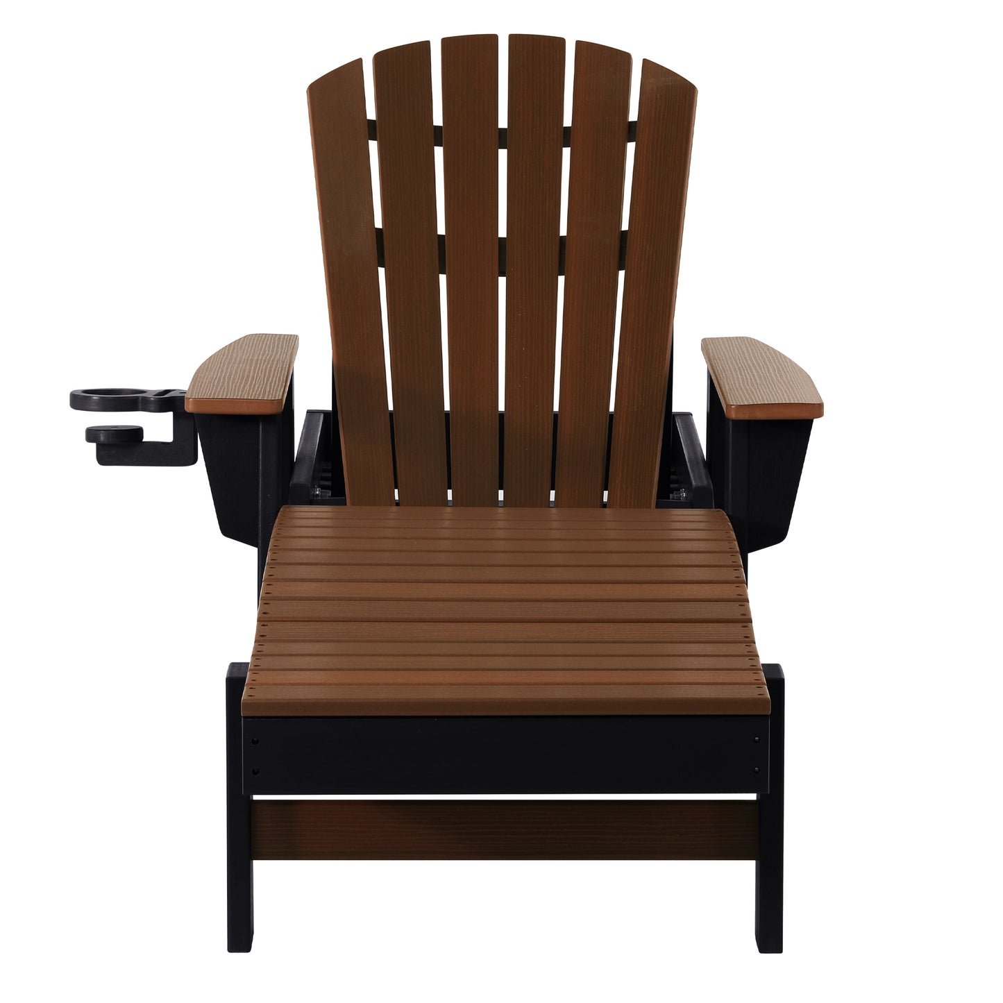 Heritage Ridge Adirondack Chaise Lounge with Arms and Wheels With Cup Holder