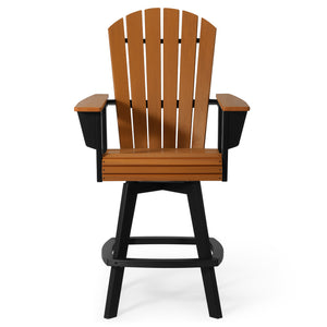 Heritage Ridge Adirondack Swivel Bar Chair With Cup Holder