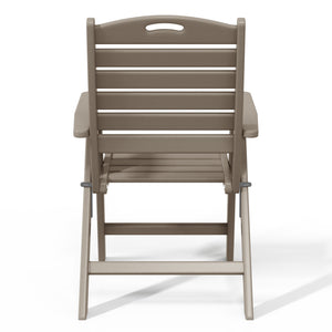 Aarhus All-Weather Outdoor Patio Folding Tall Back Dining Chair (38" High)