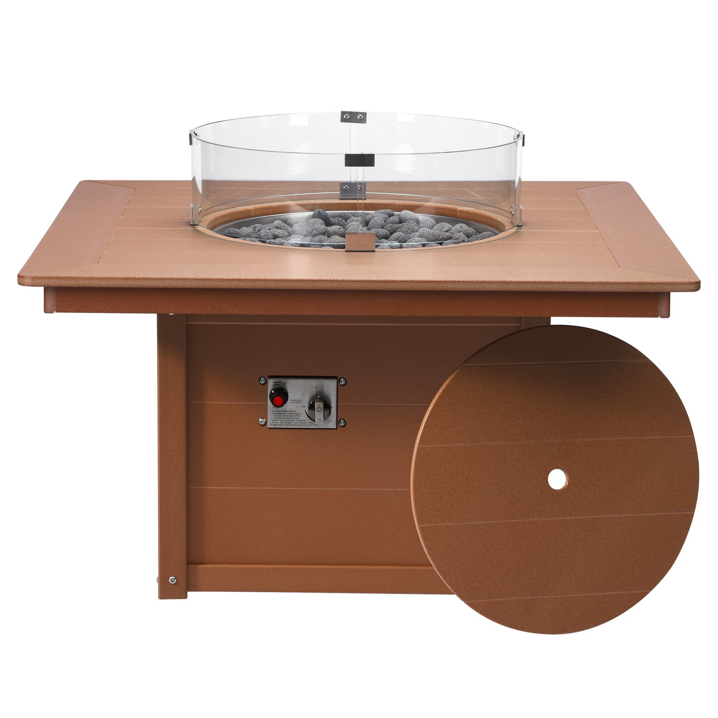 Sedona Square 42" Fire Pit Table