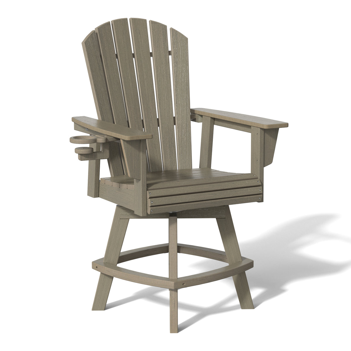 Heritage Ridge Adirondack Swivel Counter Chair With Cup Holder