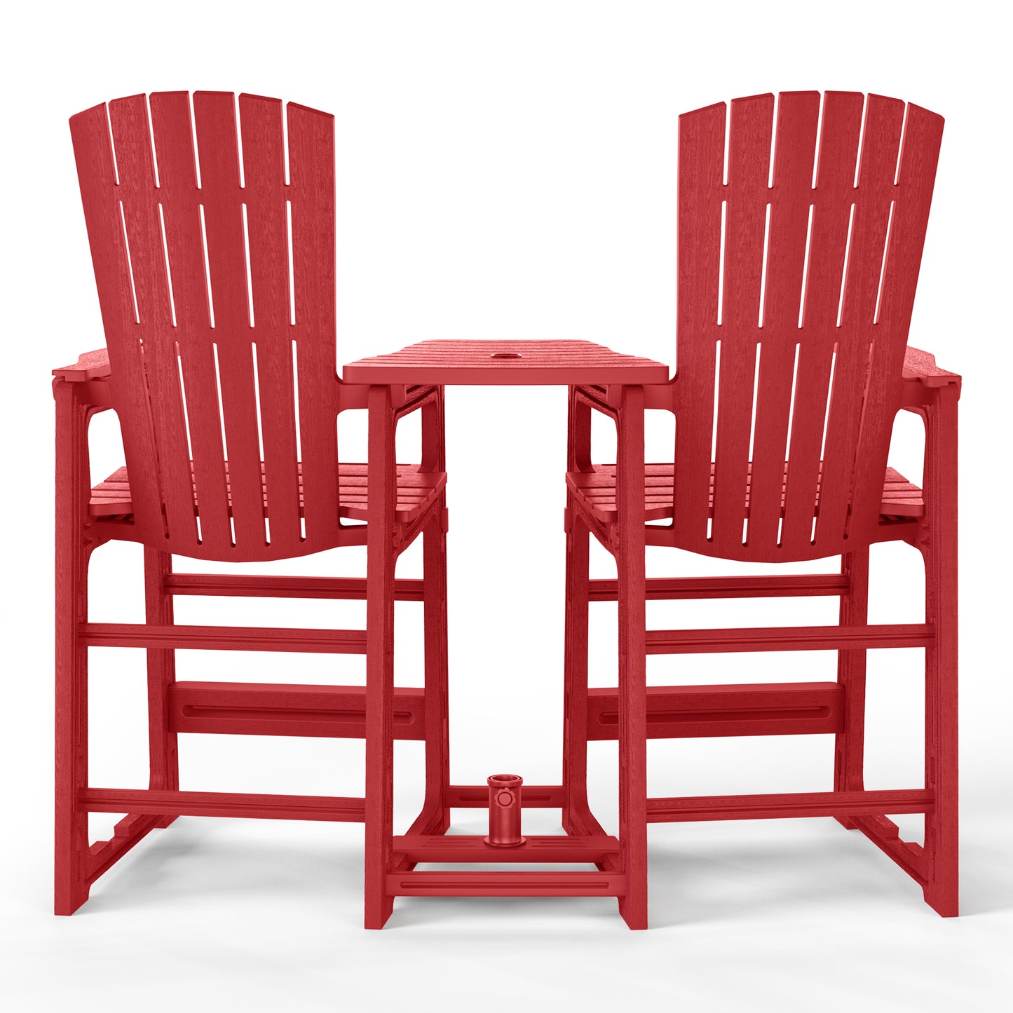 Snap’n Lock Adirondack Balcony Two-Chair Set with Connecting Wedge Table (No Tools or Hardware Required)