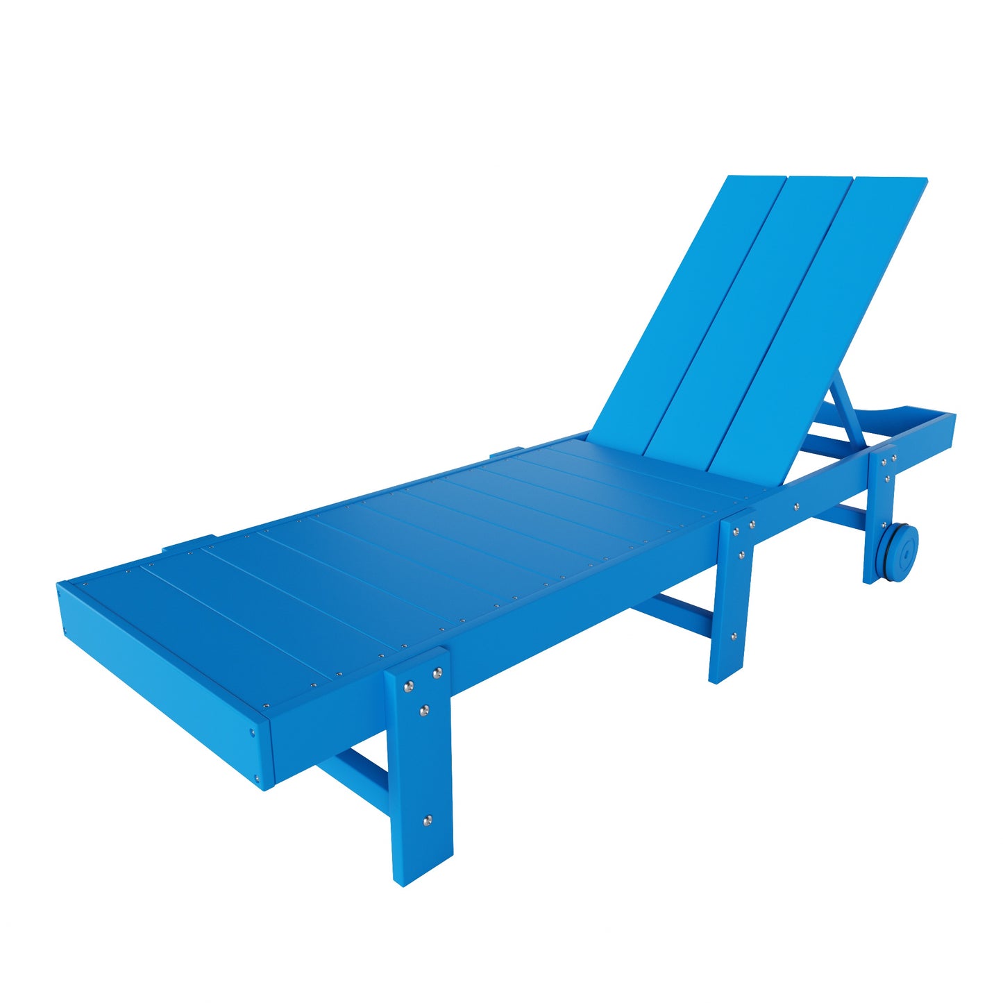 Malibu Modern All-Weather Outdoor Reclining Sun Lounger With Wheels