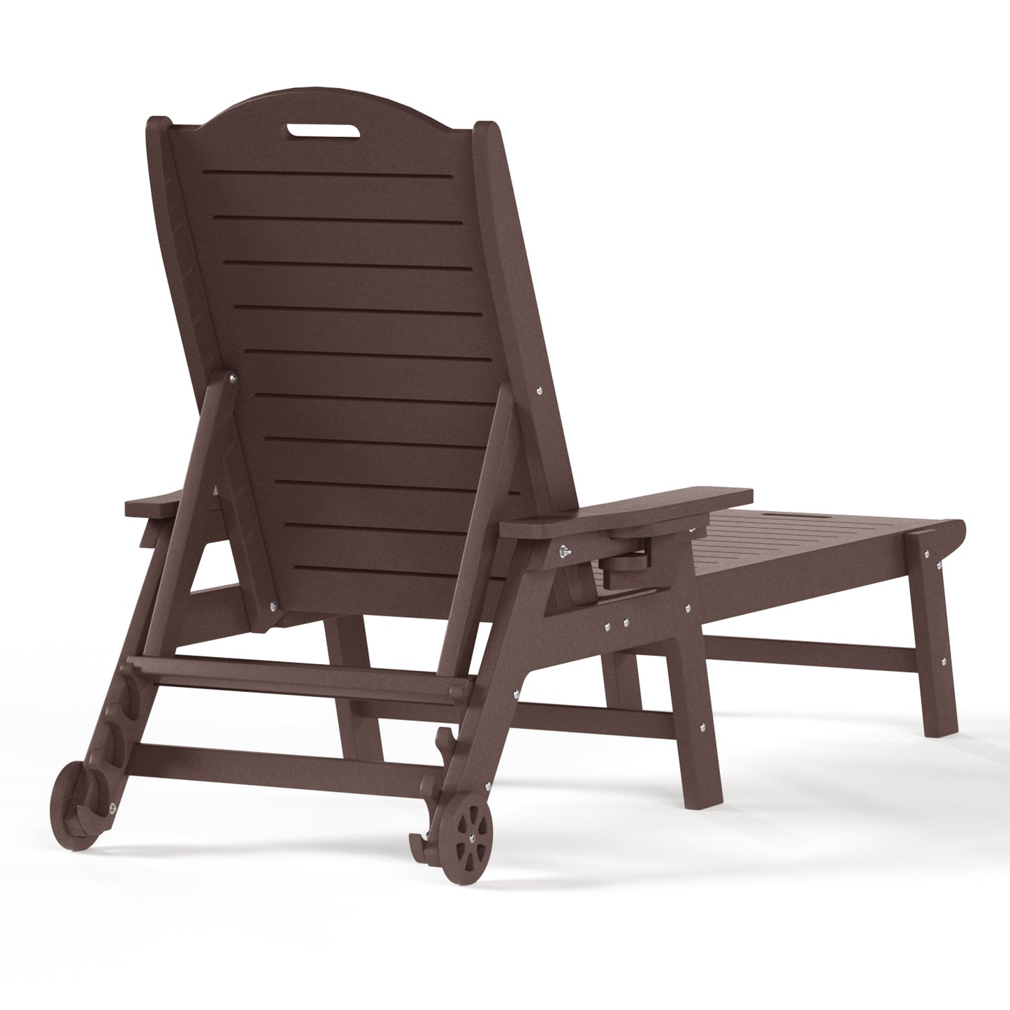 Santa Barbara Reclining Chaise Lounge with Cup Holder and Wheels