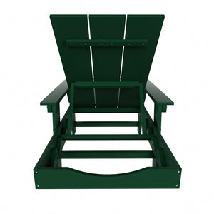 Malibu Modern All-Weather Outdoor Reclining Sun Lounger With Arm Rests & Wheels