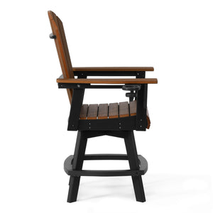 Heritage Ridge Adirondack Swivel Counter Chair With Cup Holder