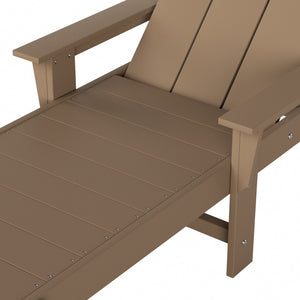 Malibu Modern All-Weather Outdoor Reclining Sun Lounger With Arm Rests & Wheels