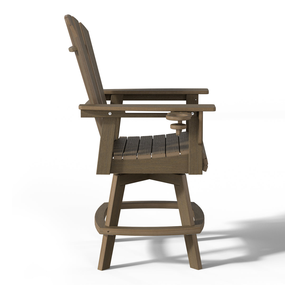 Heritage Ridge Adirondack Swivel Counter Chair With Cup Holder
