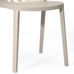 Patio Stacking Dining Side Chair (Set of 2)