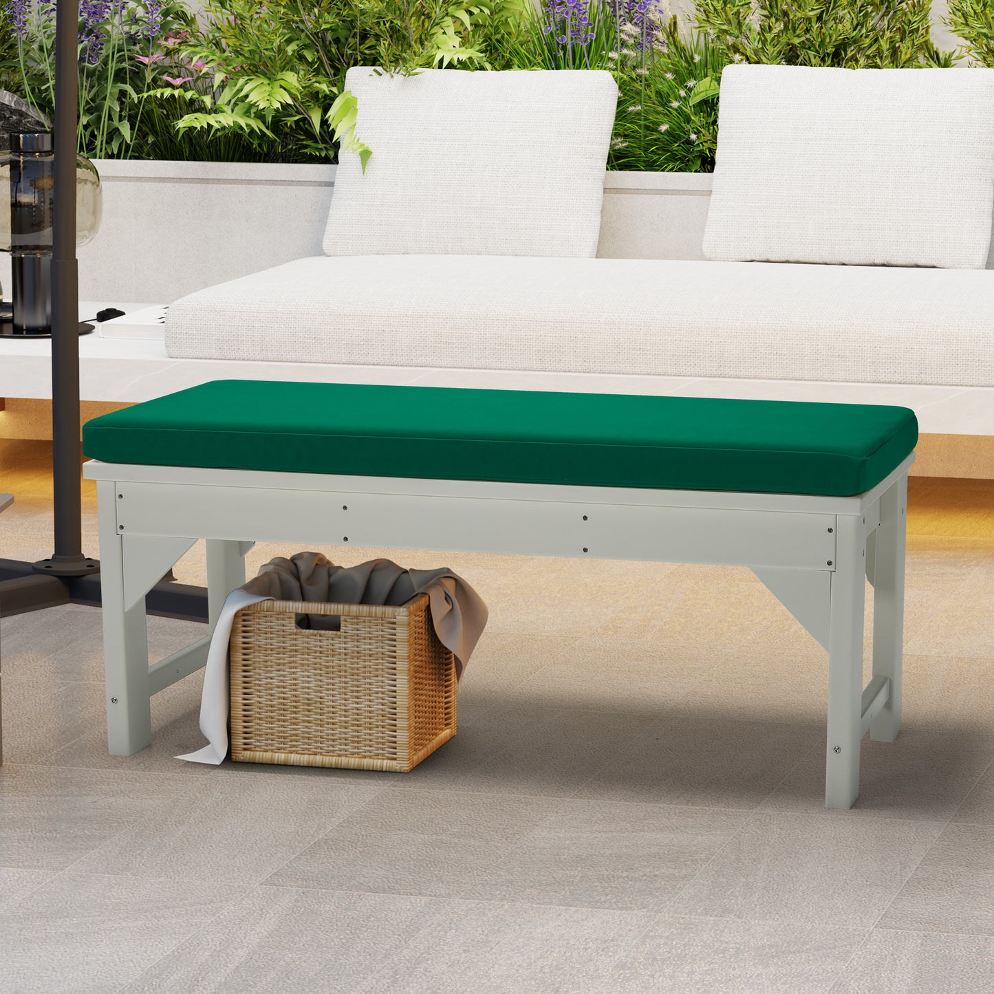 Water Repellent Outdoor Patio Bench Seat Cushion