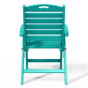 Aarhus All-Weather Outdoor Patio Folding Tall Back Dining Chair (38" High)