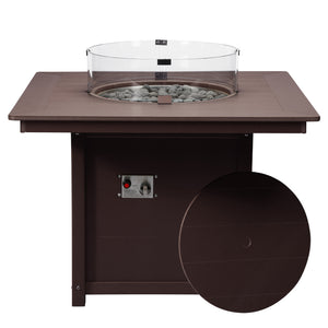 Sedona Square 42" Dining Fire Pit Table