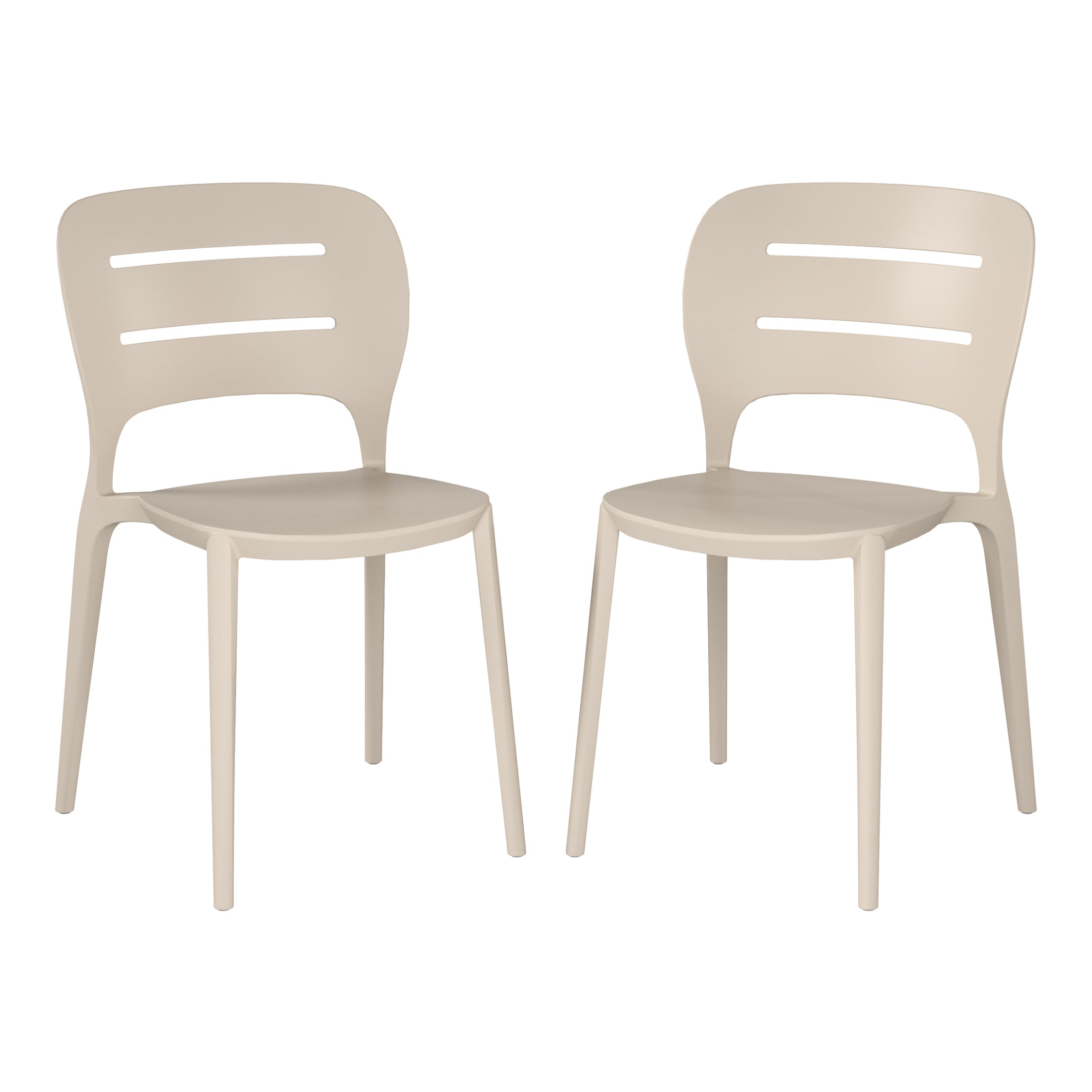 Patio Stacking Dining Side Chair (Set of 2)