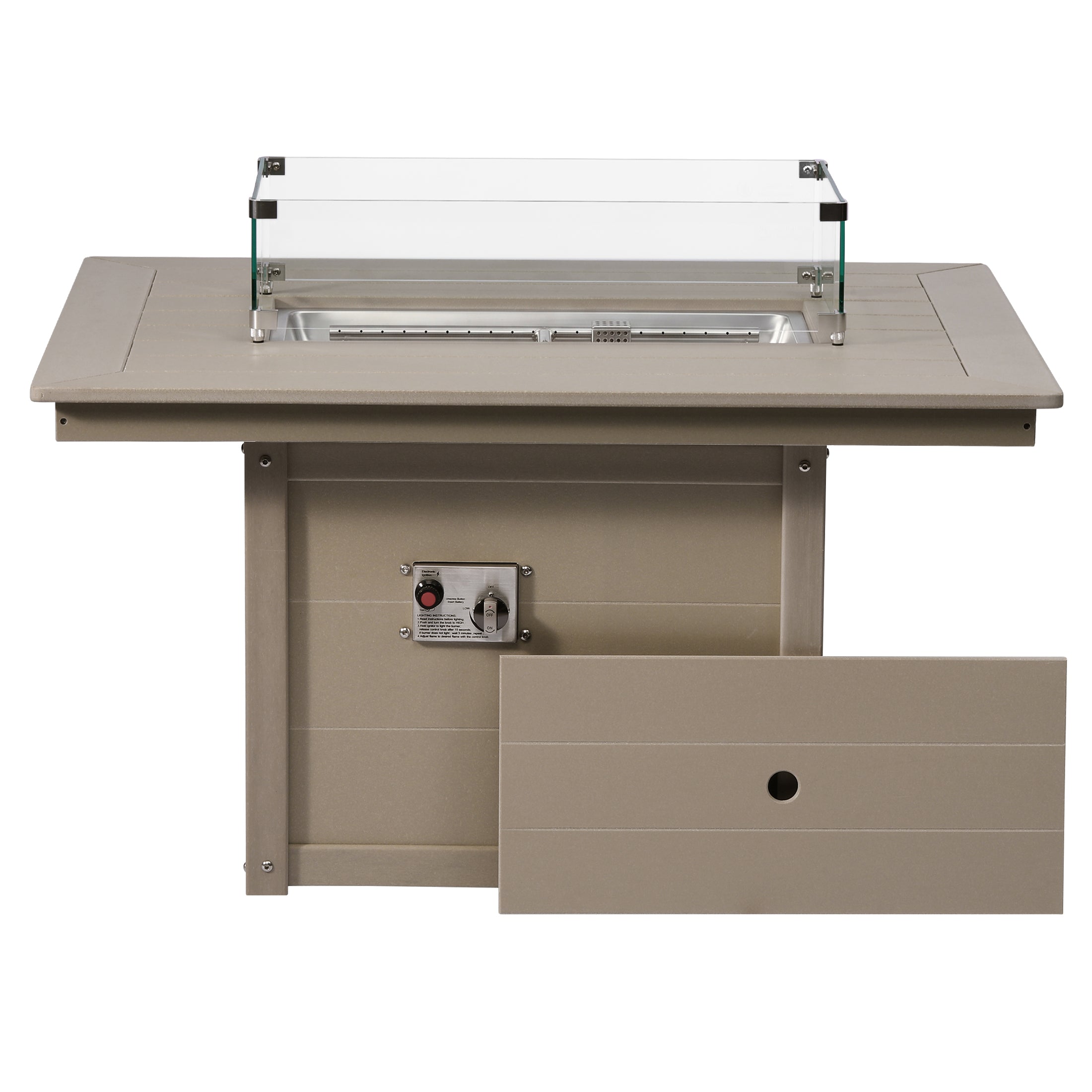 Sedona Rectangular 34" X 46" Fire Pit Table