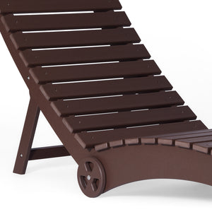Key West Folding Pool Lounge Chair with Wheels