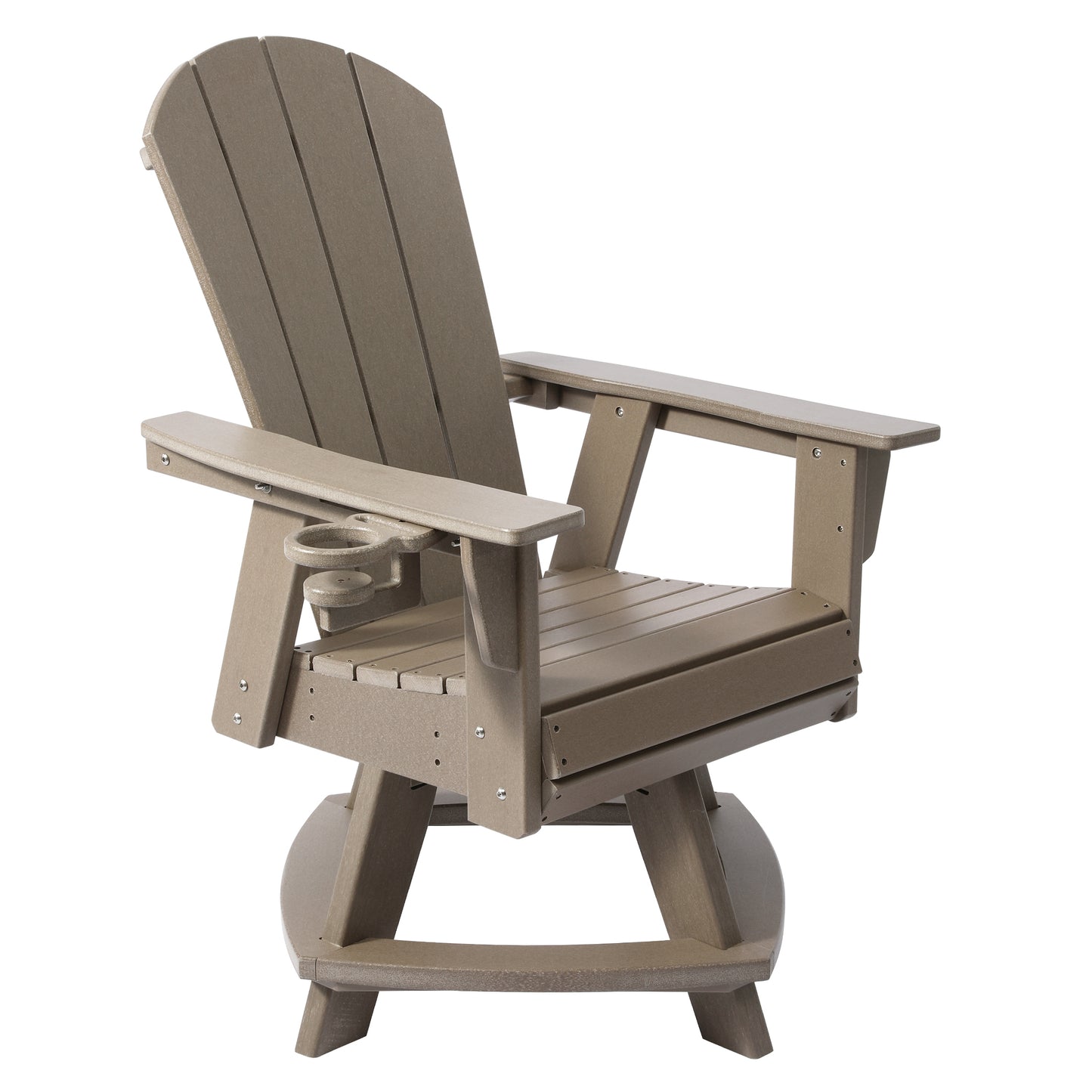 Adirondack Swivel Dining Chair with Cup Holder With Cup Holder