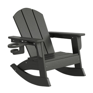 Tiny Terraces Kids Adirondack Rocking Chair with Cup Holder (Set of 2)