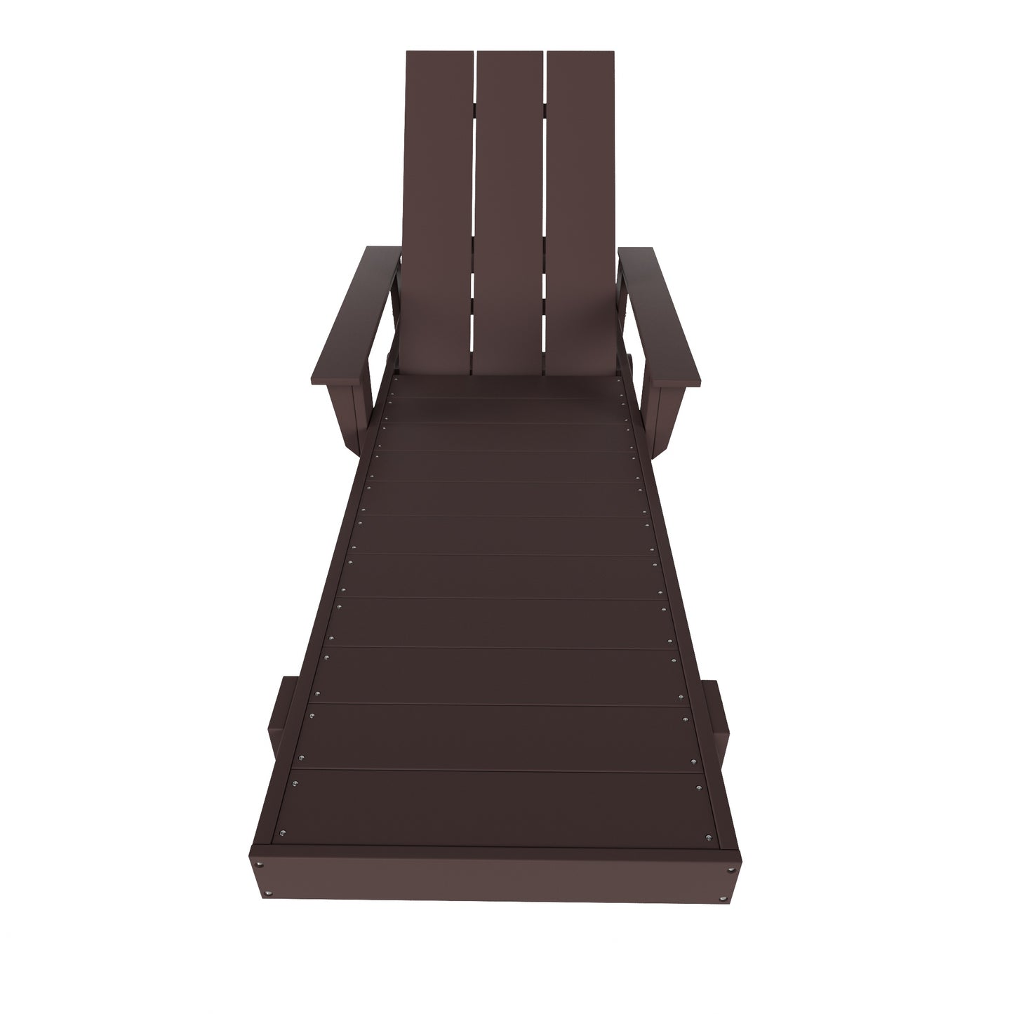 Malibu Modern All-Weather Outdoor Reclining Sun Lounger With Arm Rests & Wheels