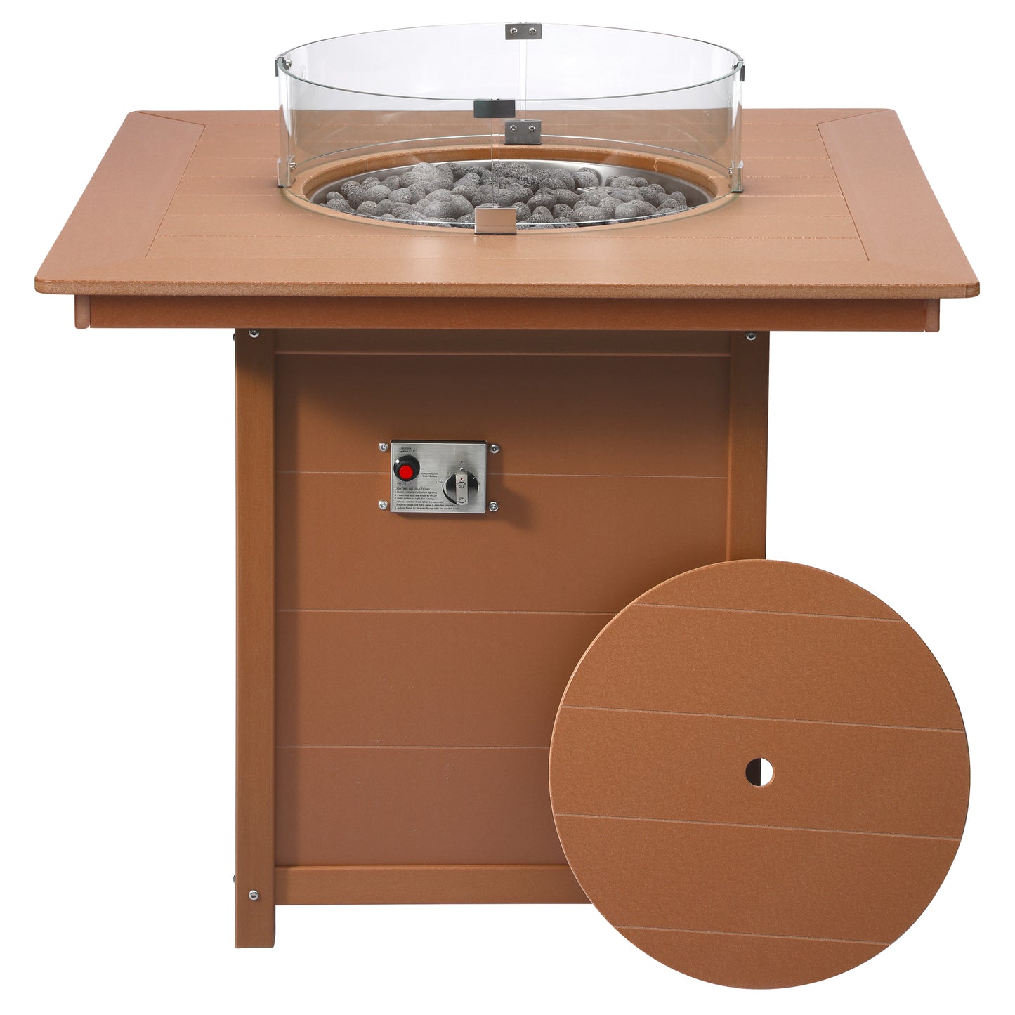 Sedona Square 42" Counter Fire Pit Table