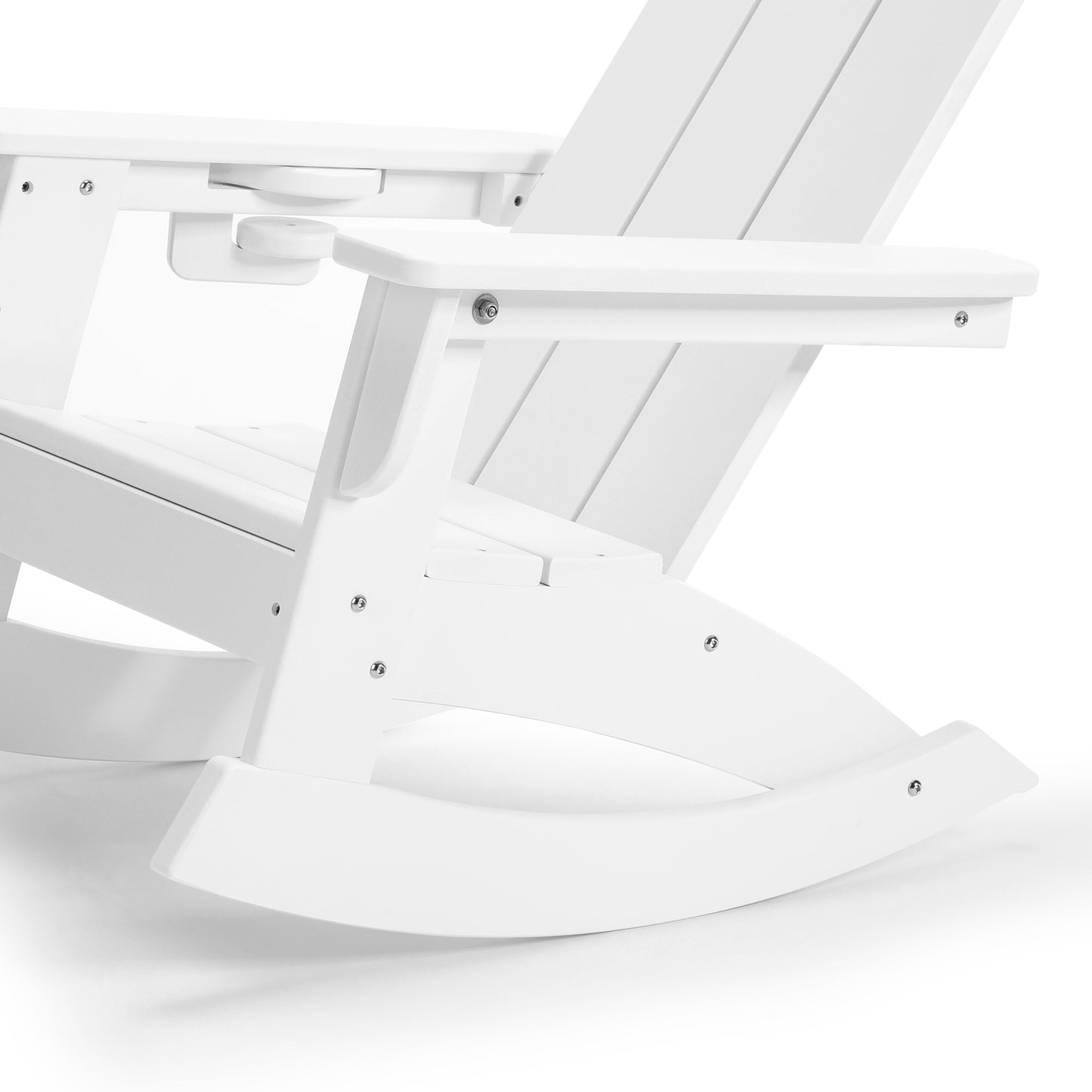 Tiny Terraces Kids Modern Adirondack Rocking Chair with Cup Holder (Set of 2)