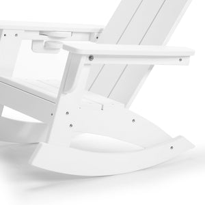 Tiny Terraces Kids Modern Adirondack Rocking Chair with Cup Holder (Set of 2)
