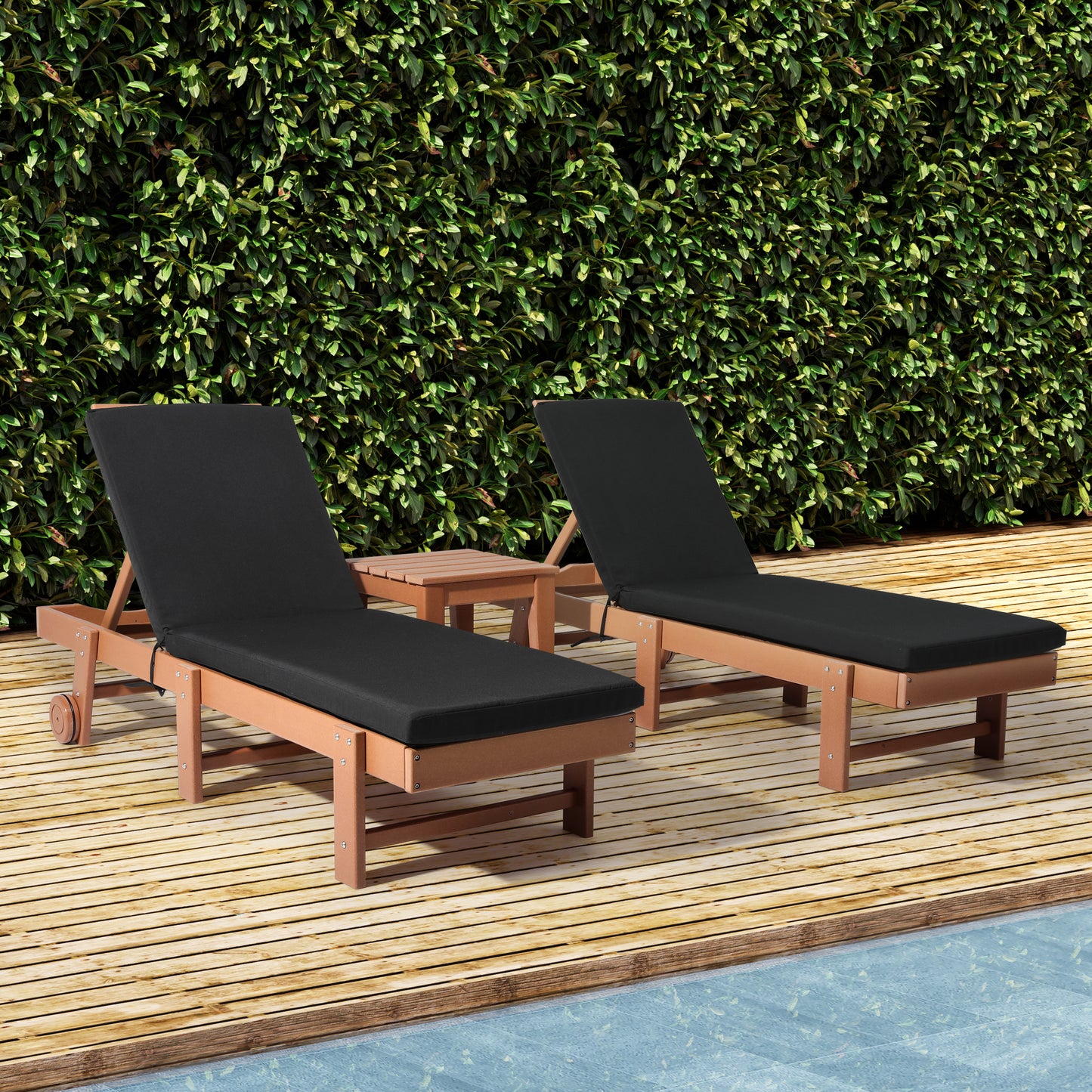 Outdoor Chaise Lounge Chair Cushions Set of 2