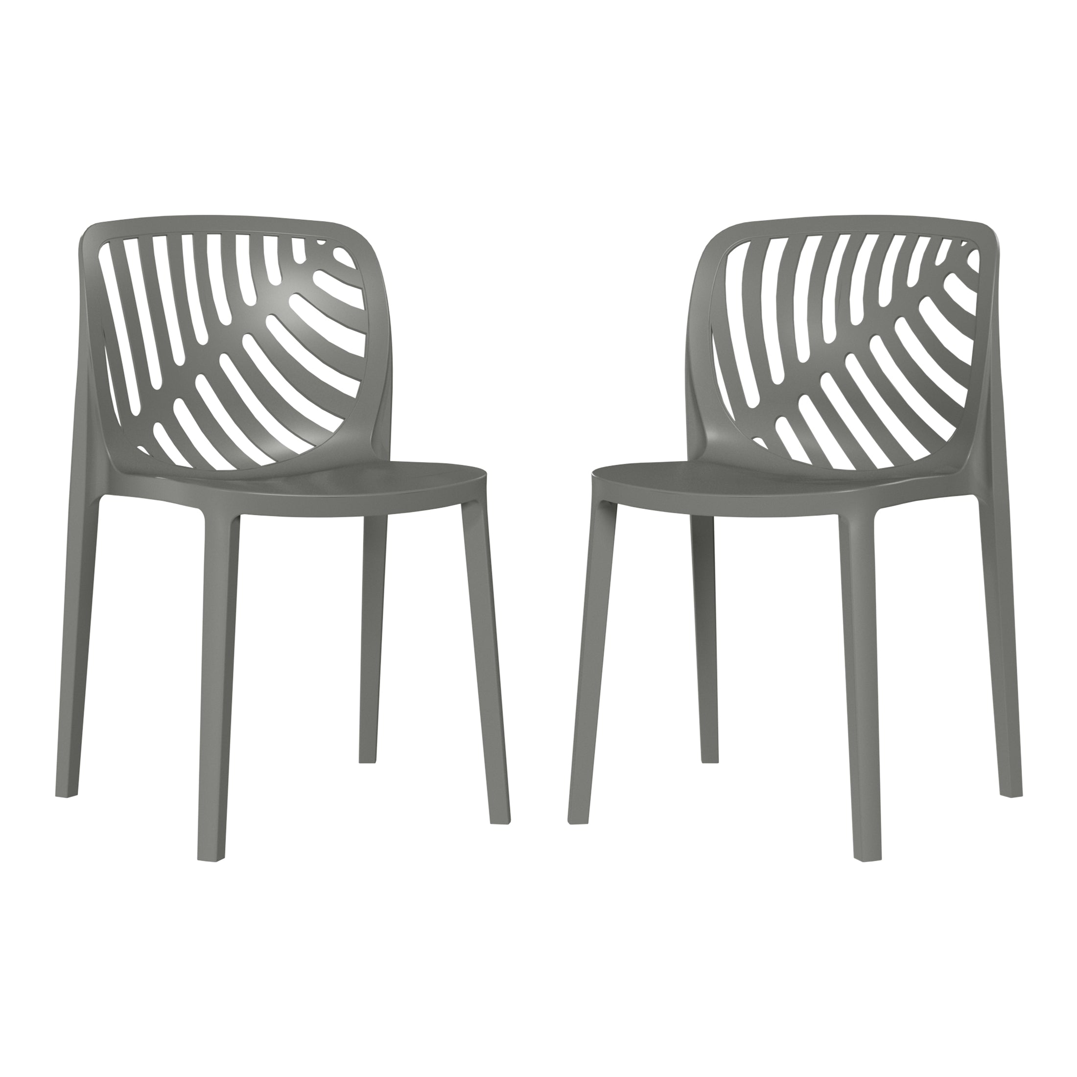 Patio Stacking Dining Side Chair (Set of 2)