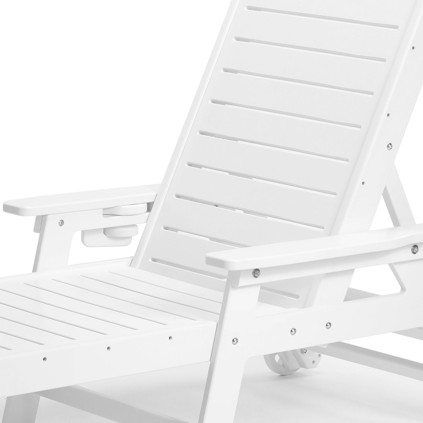 Santa Barbara Reclining Chaise Lounge with Cup Holder and Wheels