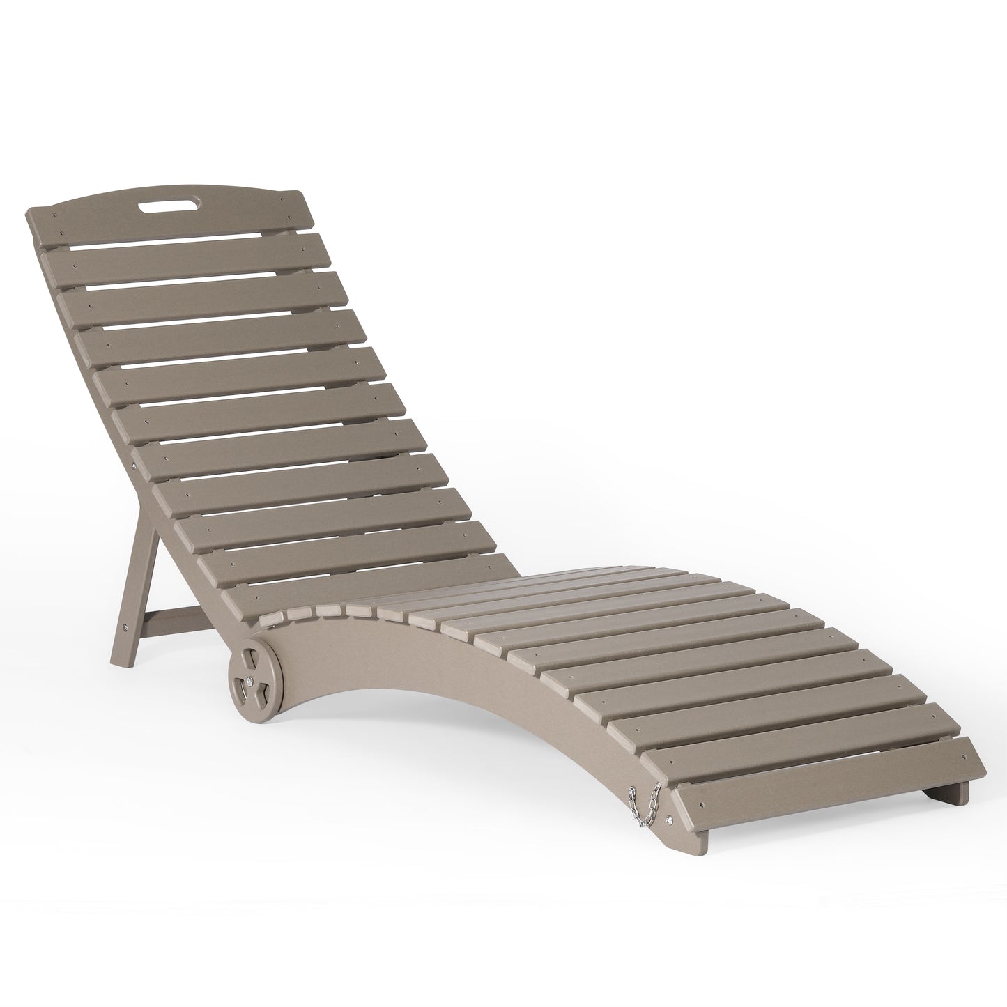 Key West Folding Pool Lounge Chair with Wheels