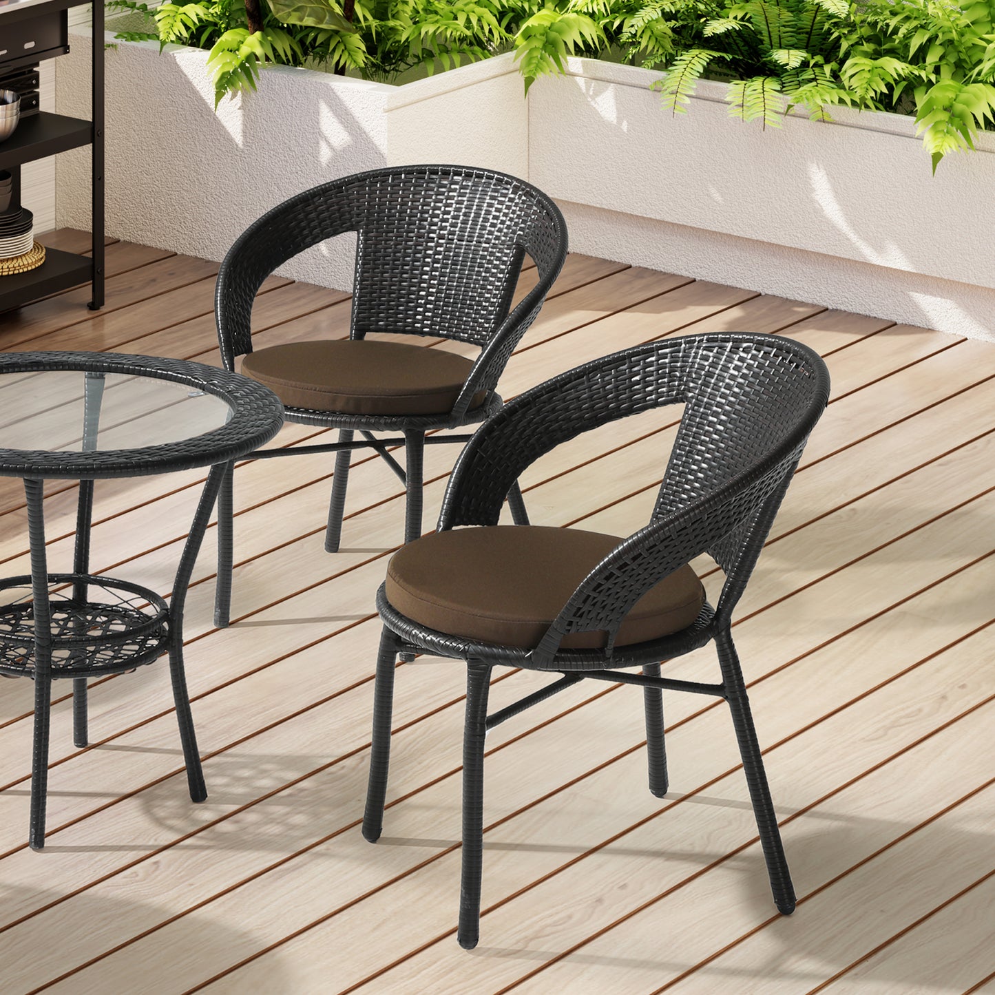 Outdoor Patio Kitchen Dining Chair Seat Cushions Set of 4