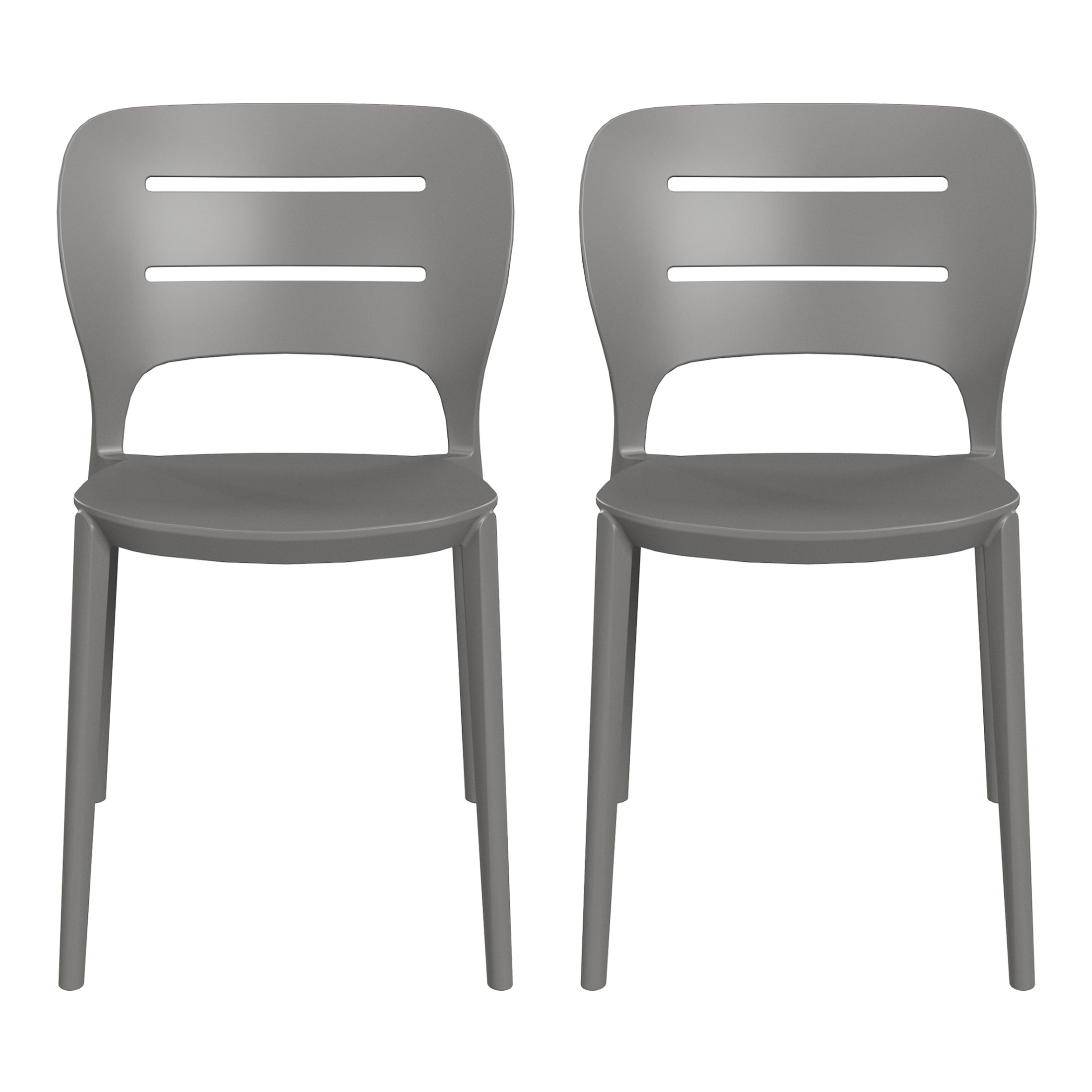 Patio Stacking Dining Side Chair (Set of 2)